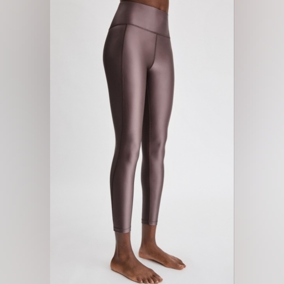 Filippa K Pants - Filippa K Mauve Cropped Gloss Leggings